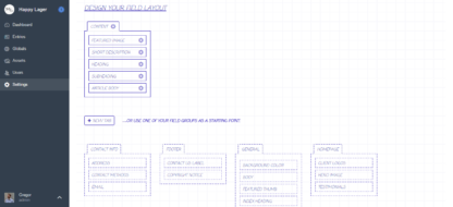 Screenshot of Craft field editing interface